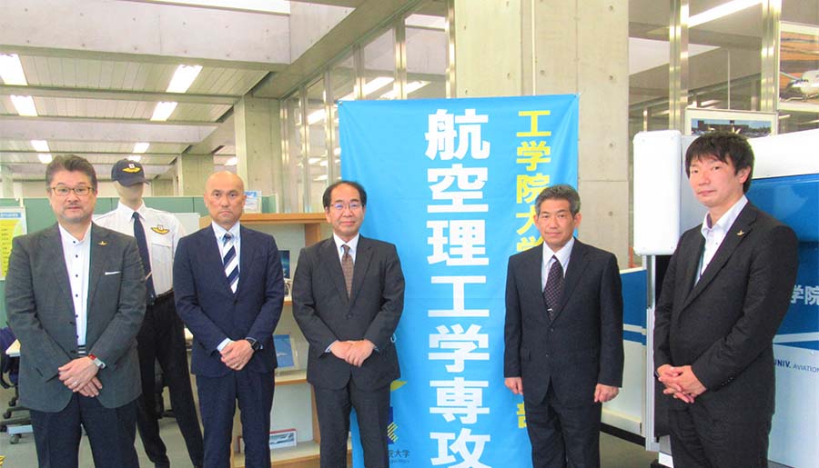 本田航空（航空理工学専攻の提携機関）が八王子キャンパス視察