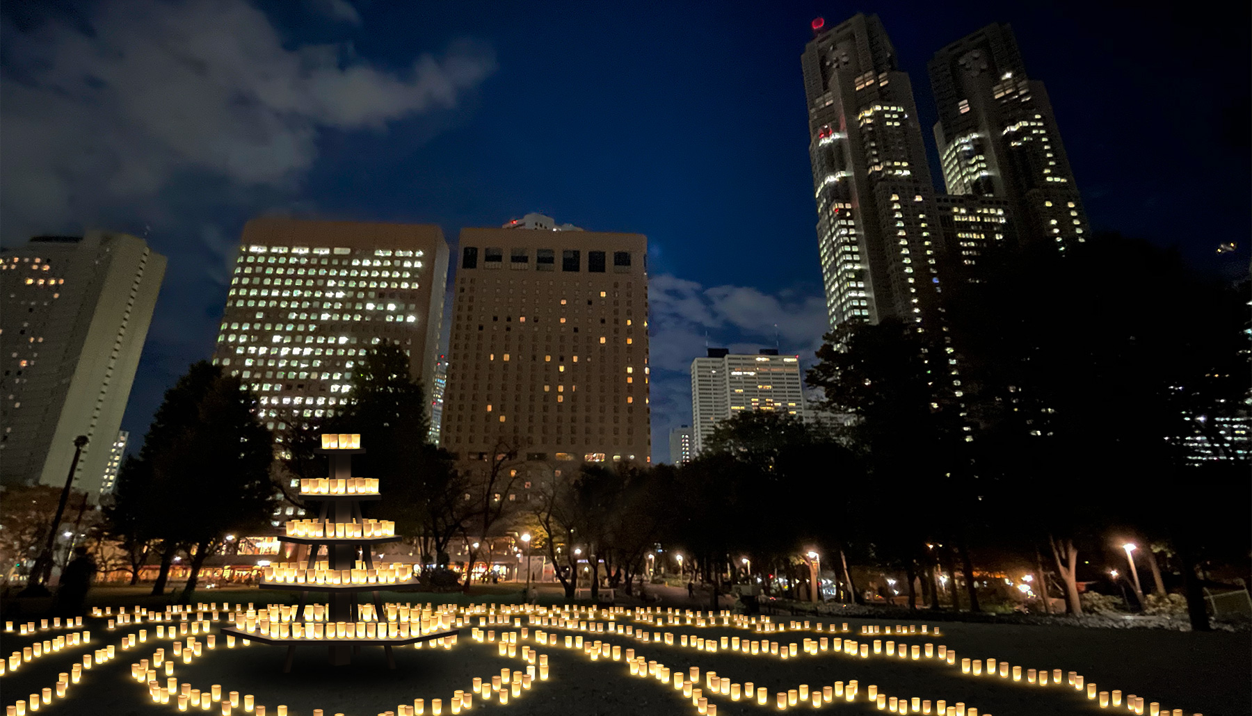 3,000個の灯で彩るキャンドルナイト@新宿中央公園12/25・26開催