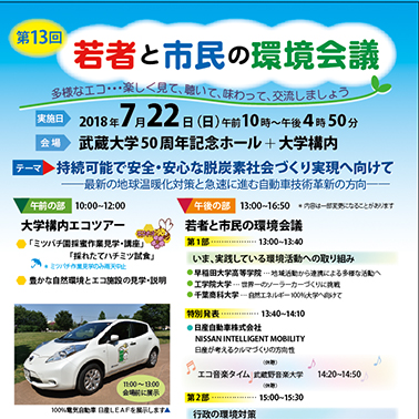 ソーラーチームが『若者と市民の環境会議（7/22開催）』に登壇